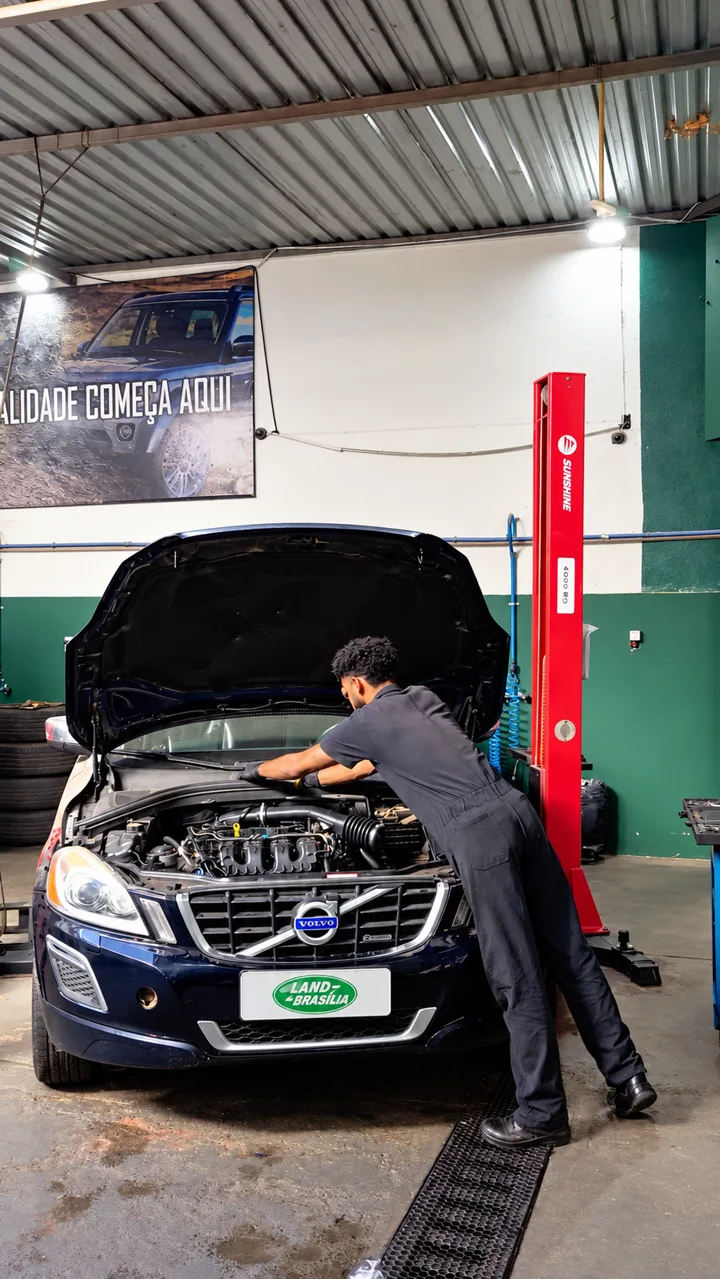 Manutenção de Volvo na oficina Land Brasília